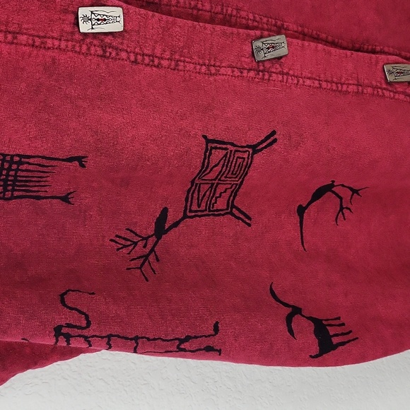 Vintage 90's Garnet Bartlett BFOFO Designs Tribal Art Vest Size Large - Picture 7 of 10